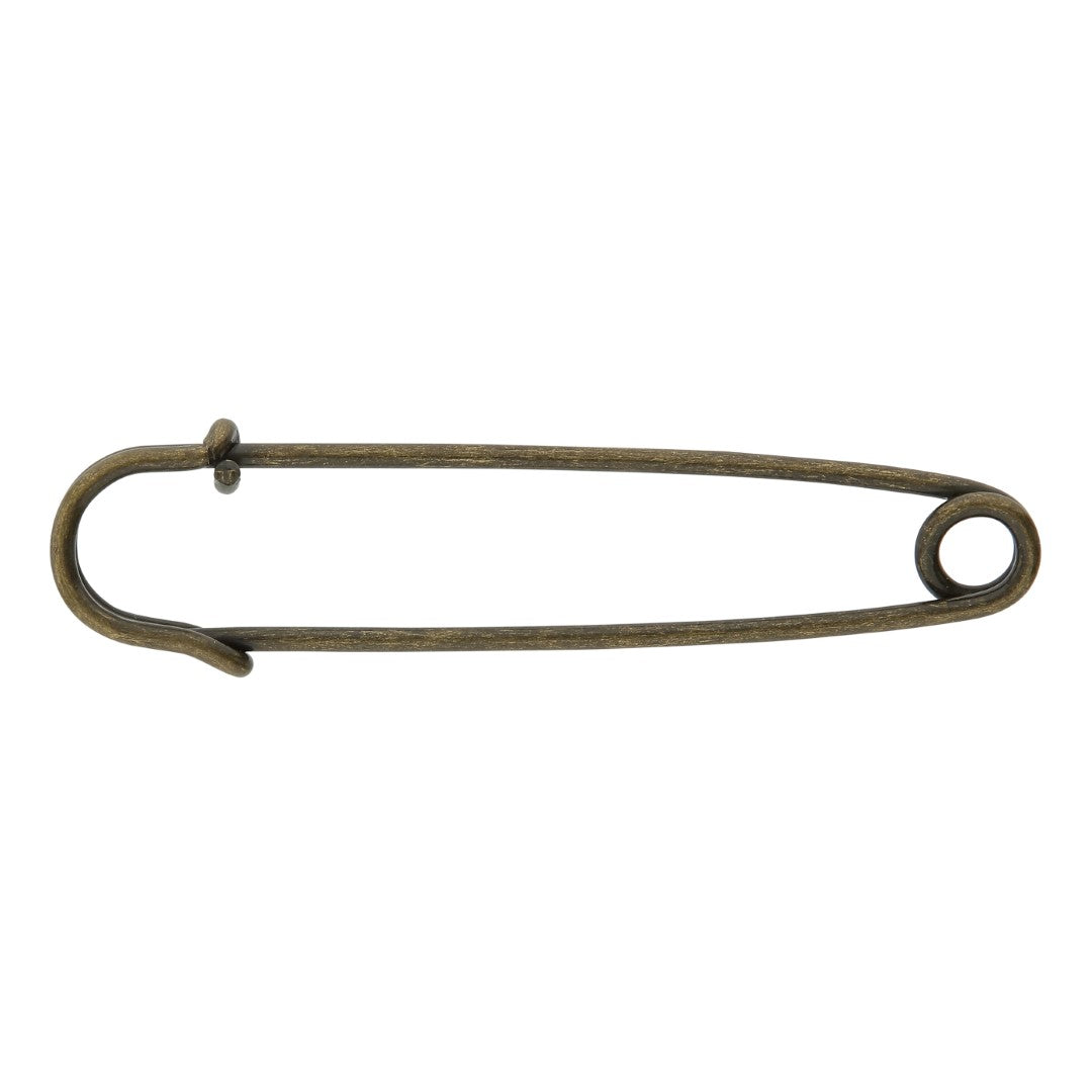 Decorative safety pin in copper